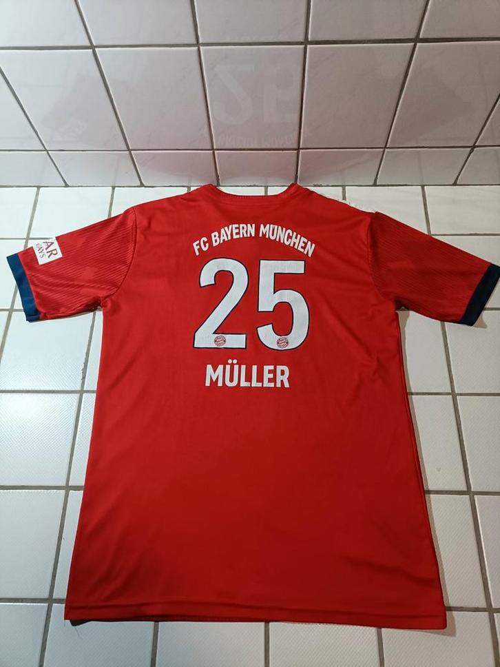 (XL) Adidas FC Bayern Munchen 2018 #25 Müller Voetbalshirt, Sport en Fitness, Voetbal, Gebruikt, Shirt, Maat XL, Ophalen of Verzenden