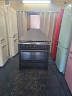 Smeg fornuis met antraciet afzuigkap 90 cm 6-pits, Ophalen, 60 cm of meer, Zo goed als nieuw, Gas