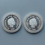 Zilveren 2 dollars UK uil, Postzegels en Munten, Munten | Amerika, Ophalen of Verzenden, Noord-Amerika