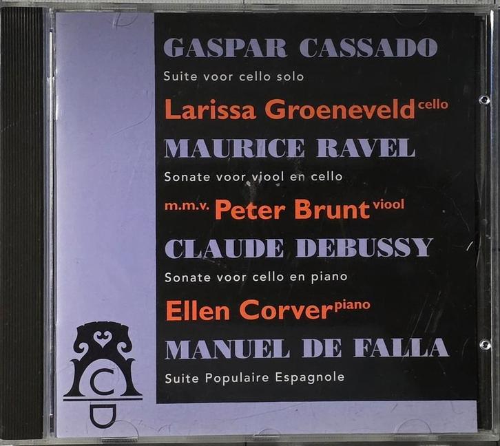 CD: Cassado, Ravel, Debussy, De Falla - Kamermuziek, Cd's en Dvd's, Cd's | Klassiek, Zo goed als nieuw, Kamermuziek, Modernisme tot heden