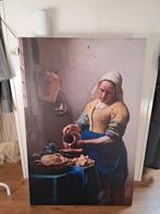 Te koop: Canvas schilderij “Het Melkmeisje”, Ophalen of Verzenden, Zo goed als nieuw, Schilderij, 75 cm of meer