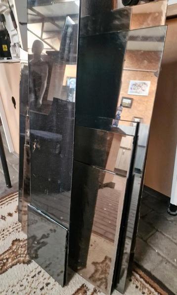 Vele stukken spiegelglas chrome/zwart achterwand keuken beschikbaar voor biedingen