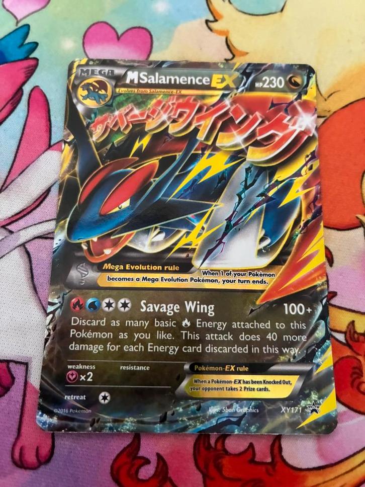 Mega Salamence EX Promo XY NM/EXC, Hobby en Vrije tijd, Verzamelkaartspellen | Pokémon, Nieuw, Losse kaart, Ophalen