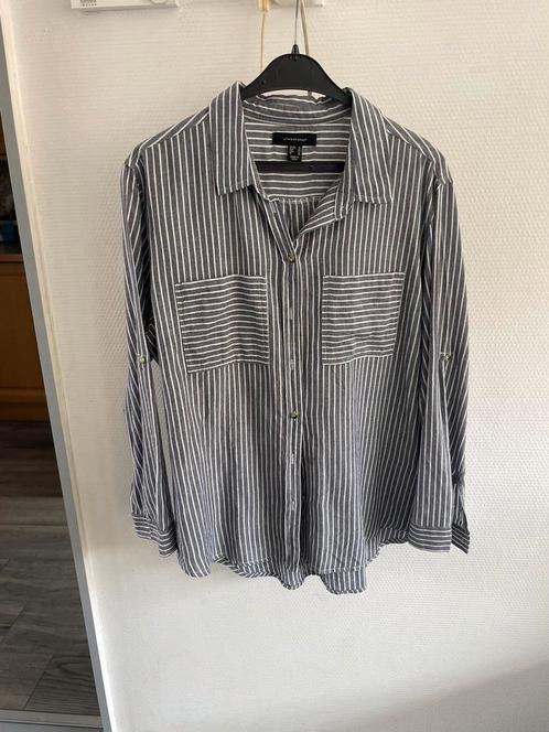 Z.g.a.n grijs-wit gestreepte Blouse van "Atmosphere" maat 46, Kleding | Dames, Blouses en Tunieken, Zo goed als nieuw, Maat 46/48 (XL) of groter