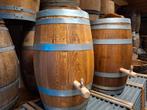 Kleine wijnvaten incl kraan en deksel handvat 110 liter, Ophalen, Met kraantje, Hout, Nieuw