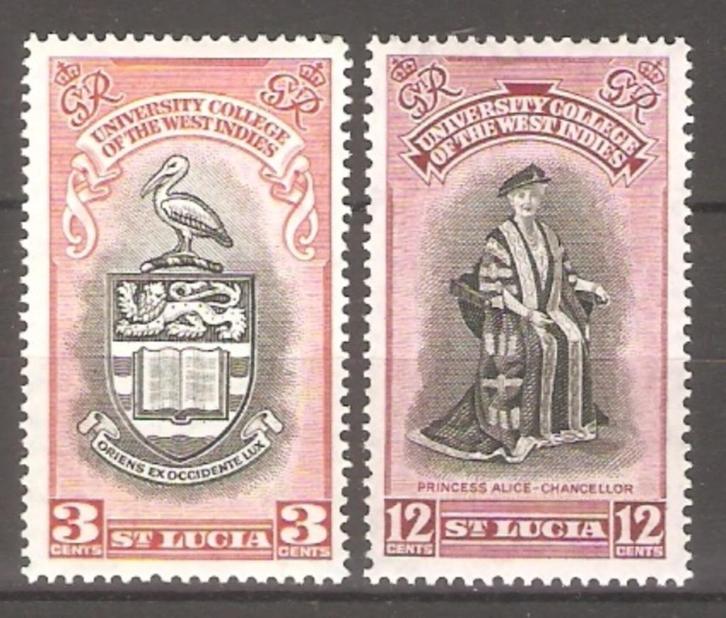 St Lucia PF+PL SG 164-165 Omnibus 1951, Postzegels en Munten, Postzegels | Amerika, Postfris, Midden-Amerika, Verzenden