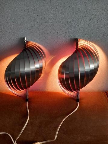 Wandlamp van Henri Mathieu voor Lyfa Denemarken space Age. beschikbaar voor biedingen