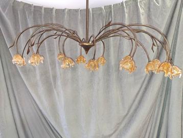 Decoratieve Messing/Koperen Roosjes Hanglamp beschikbaar voor biedingen