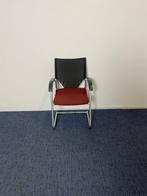 4 x Vergaderstoel Wilkhahn Modus, rode stof, netbespannen, Huis en Inrichting, Stoelen, Ophalen, Gebruikt, Stof, Vier
