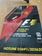 Gesigneerde poster F1 Nurburgring 1996 handtekeningen, Ophalen of Verzenden, Gebruikt, Formule 1