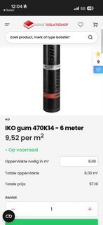 IKO Dakleer - 6m² - Nieuwstaat, Overige materialen, Zwart, Nieuw, Dakleer