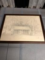 Gesigneerde potloodtekening uit Vietnam, Ophalen of Verzenden