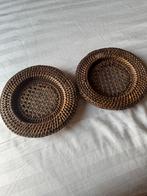 Birma rieten onderborden (2 stuks), Ophalen of Verzenden, Zo goed als nieuw, Bord