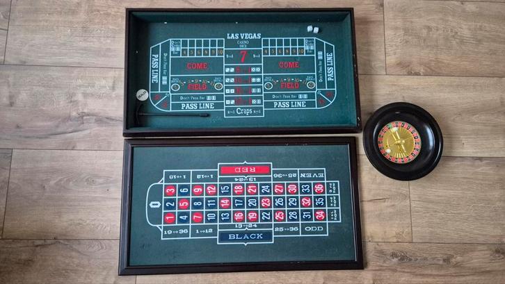 3-in-1 Casino Spelset: Roulette, Blackjack & Craps, Hobby en Vrije tijd, Gezelschapsspellen | Bordspellen, Gebruikt, Drie of vier spelers