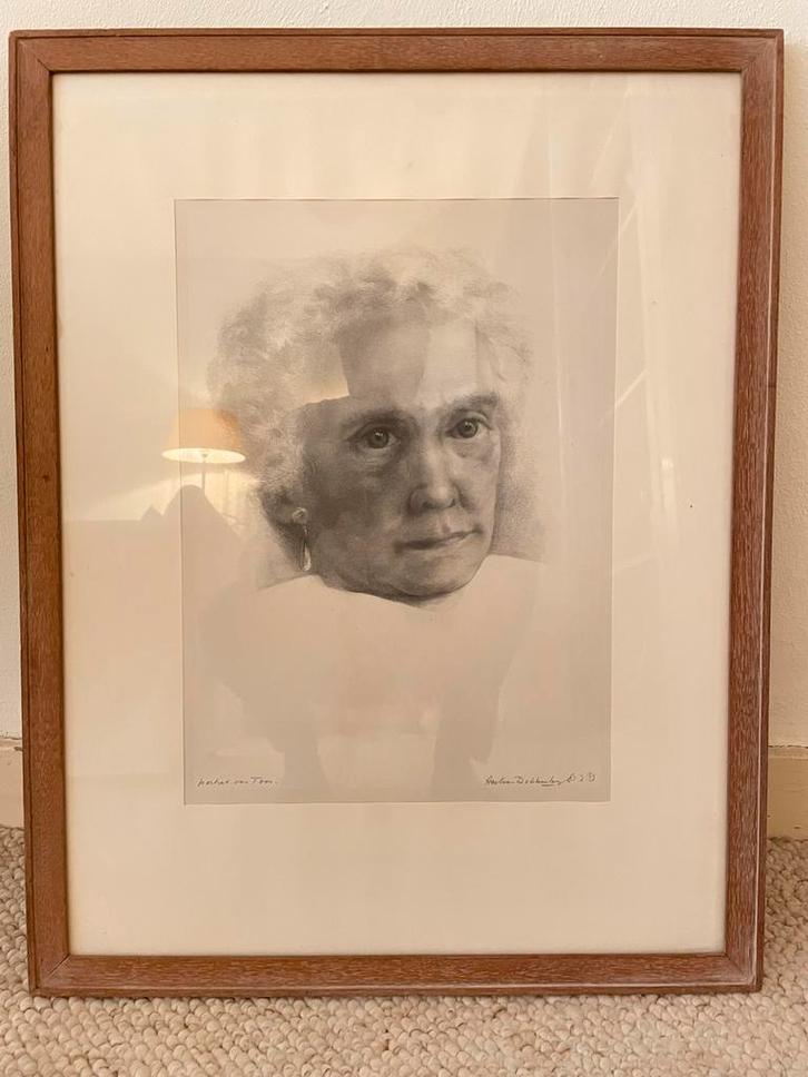 Litho van Aart van Dobbenburgh, jaren '60, 70x54cm, Antiek en Kunst, Kunst | Tekeningen en Foto's, Ophalen