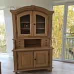 Mooie Eikenhouten Buffetkast met Glas, Klassiek, Ophalen of Verzenden, Zo goed als nieuw, 150 tot 200 cm