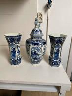 Delfts Blauw Kaststel Boch- Dekselvaas en Vazen, Antiek en Kunst, Antiek | Keramiek en Aardewerk, Ophalen of Verzenden