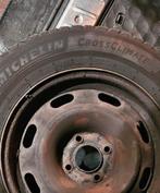 4x stalenvelg met all season  michelin cross climat 2, Ophalen, 16 inch, Banden en Velgen, 205 mm