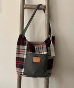 Schoudertas/shopper in leuke ruit met tuigleren hengsel, Ophalen of Verzenden, Nieuw