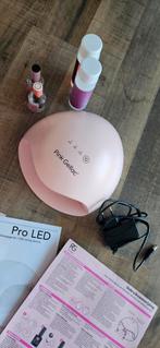 Pink Gellac lamp uv lamp + diverse nagellak potjes, Ophalen of Verzenden, Gebruikt, Wit, Handen en Nagels