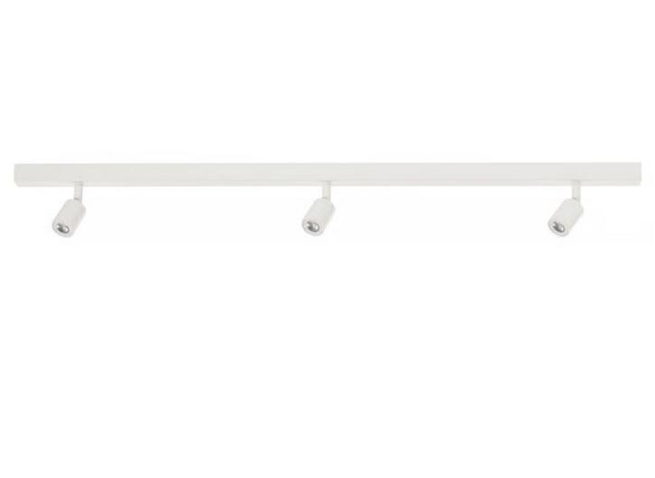 2x IKEA BÄVE LED Plafondrail 3-spots Wit, Huis en Inrichting, Lampen | Spots, Zo goed als nieuw, Plafondspot of Wandspot, Metaal of Aluminium