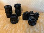 Set Canon AV-1 camera met 3 extra lenzen, Ophalen of Verzenden, Spiegelreflex, Canon