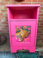 Roze Ikea nachtkastje kastje met panter, Ophalen, Gebruikt, Hout, Minder dan 45 cm