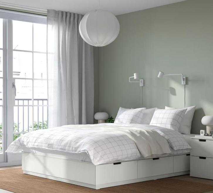 Ikea Nordli 160x200cm met 3 opberglades, Huis en Inrichting, Slaapkamer | Bedden, Zo goed als nieuw, Tweepersoons, 160 cm, 200 cm