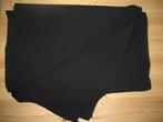 Coupon Stof  Stretch Zwart 1,25 cm x 1,55 cm, Verzenden, 120 cm of meer, Zwart, Nieuw