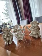 Set van 3 kunststof aapjes - Horen, zien en zwijgen, Verzamelen, Beelden en Beeldjes, Ophalen of Verzenden, Gebruikt, Dier