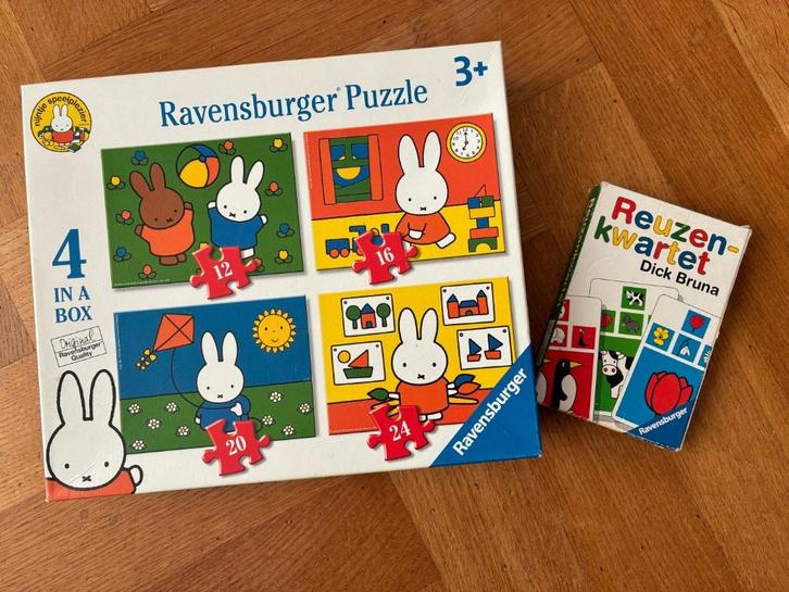 Nijntje / Niffy Puzzel 4-in-1 en Dick Bruna Reuzen Kwartet, Kinderen en Baby's, Speelgoed | Kinderpuzzels, Gebruikt, 2 tot 4 jaar