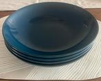 4 blue plates, Huis en Inrichting, Keuken | Servies, Ophalen of Verzenden, Zo goed als nieuw, Overige stijlen