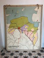 Schoolplaat provincie Groningen, Antiek en Kunst, Antiek | Schoolplaten, Ophalen of Verzenden, Aardrijkskunde