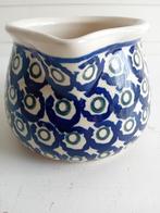 Poolse vaas/kan Handmade, Gebruikt, Overige kleuren, Aardewerk of Porselein, Ophalen of Verzenden
