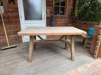 Mooie degelijke tuin tafel met 4 stoelen, Ophalen of Verzenden, Zo goed als nieuw, Rechthoekig, Hout
