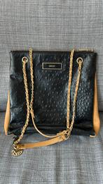 Original Dkny  handTas voor reparatie of voorde Ostrich Leer, Ophalen of Verzenden, Zo goed als nieuw, Zwart, Schoudertasje