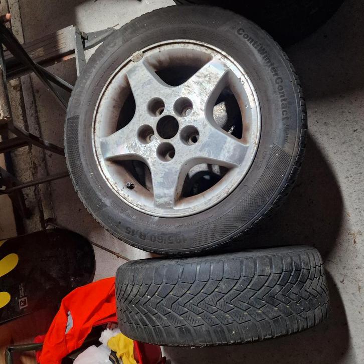 Winterbanden op velg Mitsubishi Lancer wagon 2003-2008, Auto-onderdelen, Banden en Velgen, Banden en Velgen, Winterbanden, 15 inch