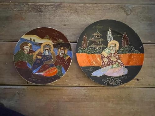 2 x vintage Japanse Satsuma borden. Japan porselein., Antiek en Kunst, Antiek | Porselein, Ophalen