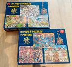 6 Jan van Haasteren puzzels 1000 stukjes + kolibri puzzel, Ophalen of Verzenden, 500 t/m 1500 stukjes, Gebruikt, Legpuzzel