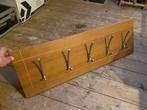Houten Wandkapstok met Metalen Haken, Gebruikt, Minder dan 100 cm, Hout, Ophalen