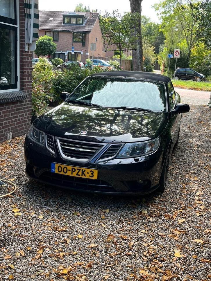 Saab 9-3 2.0 T Cabrio AUT 2011 Zwart, Auto's, Saab, Particulier, Saab 9-3, ABS, Adaptieve lichten, Adaptive Cruise Control, Airbags