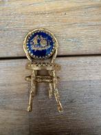 Limoges Porcelain Cobalt Blue Gold Vintage Porcelain Chair, Ophalen of Verzenden
