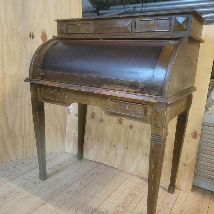 Antiek rolluikbureau – opknapper – 100x55x125 cm, Antiek en Kunst, Antiek | Meubels | Kasten, Ophalen of Verzenden