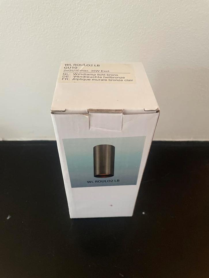Artdelight Roulo 2 Wandlamp Brons Nieuw, Huis en Inrichting, Lampen | Wandlampen, Nieuw, Metaal, Ophalen of Verzenden