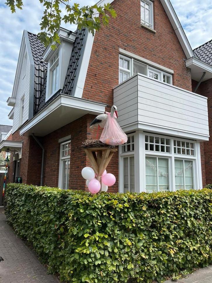 T.h.a. ooievaar op nest., Kinderen en Baby's, Kraamcadeaus en Geboorteborden, Zo goed als nieuw, Ophalen