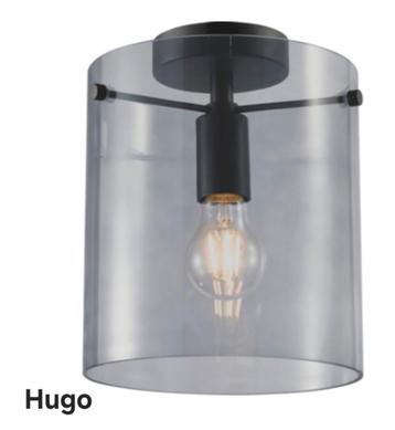 Plafondlamp Hugo - Zwart Glas beschikbaar voor biedingen