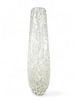 Vaas met zilverkleurige glas mozaïek- hoog model, Overige kleuren, 50 tot 75 cm, Ophalen of Verzenden, Glas
