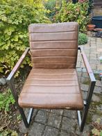 eetkamerstoelen gebruikt; 3 bruine en 3 donkergrijze stoelen, Huis en Inrichting, Stoelen, Ophalen, Gebruikt, Bruin