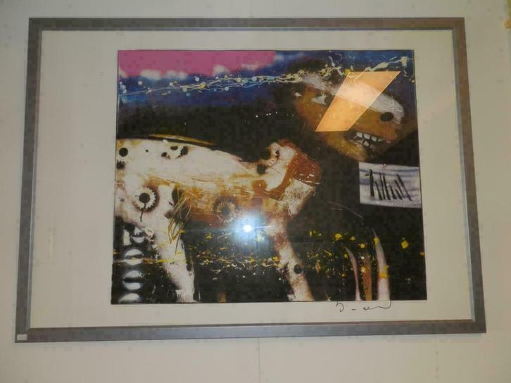 Herman Brood zeefdruk NIGHTRIDE handgesigneerd incl lijst, Antiek en Kunst, Kunst | Litho's en Zeefdrukken, Ophalen of Verzenden