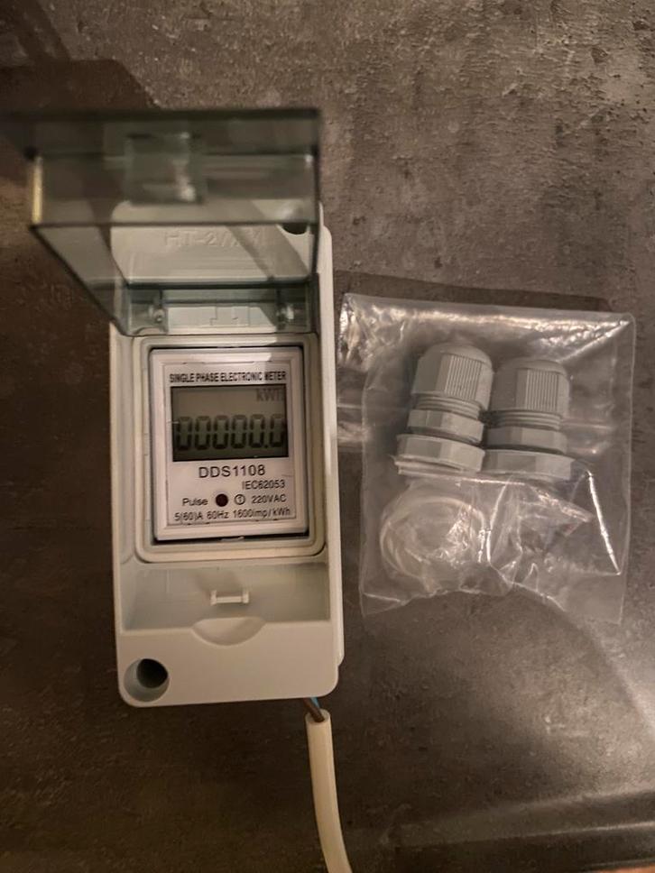 Nieuwe digitale kWh meter 1 fase compleet stroommeter, Hobby en Vrije tijd, Elektronica-componenten, Nieuw, Ophalen of Verzenden